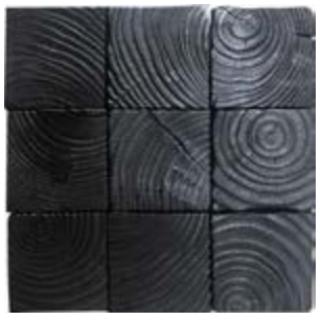 Solid wood mosaic camphor pine+carbonization, flat
-+