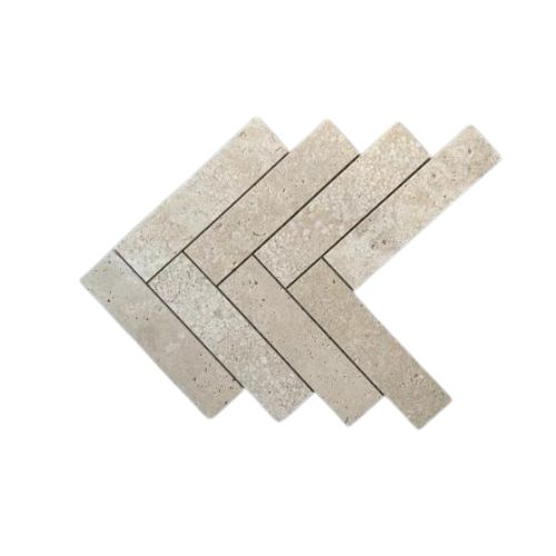 Large Fishbone Rice Yellow Cave Marble Mosaic - BYY020-21