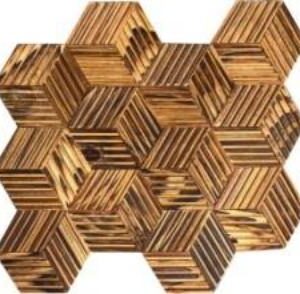 Solid Wood Mosaic - Pine Carbonized Fluted
-
-YMSY-10