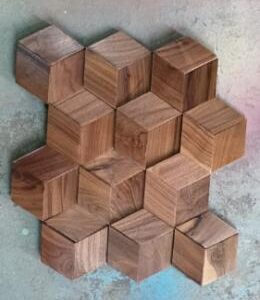 Solid Wood Mosaic -
Black Walnut
-- YMHTF-6